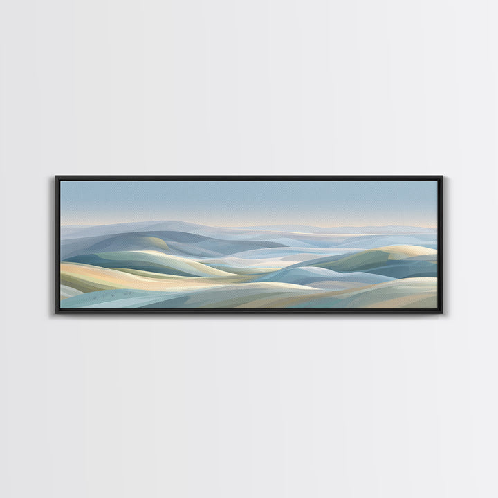 Soft Gradient Sunrise Framed Canvas Print, Dental Office Art, Tooth Art, Office Decor, Calm, Modern Decor, Fine Art Print, DOA-3x1-12