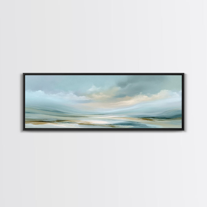 Calming Abstract Ocean Waves Framed Canvas Print, Dental Office Art, Office Decor, Calm, Medical Art, Medical Office Decor, DOA-3x1-17