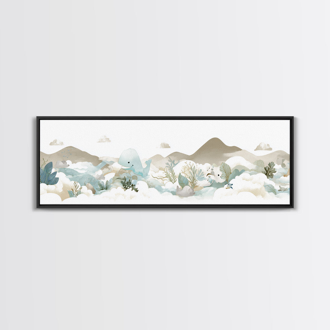 Cheerful Animal Dentist Themed Character Without Text Canvas Print, Dental Office Art, Contemporary Art, Office Decor, Calm, DOA-3x1-18