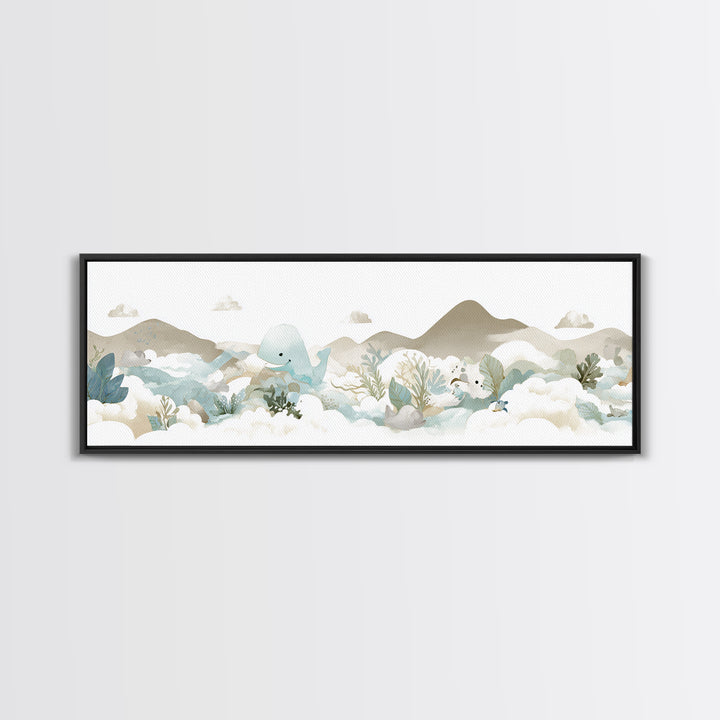 Cheerful Animal Dentist Themed Character Without Text Canvas Print, Dental Office Art, Contemporary Art, Office Decor, Calm, DOA-3x1-18