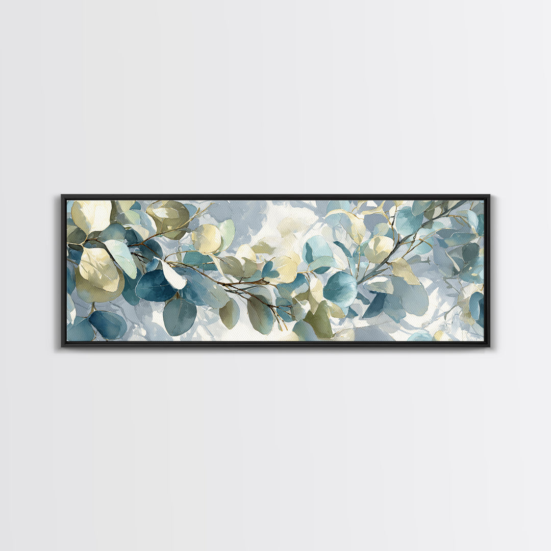 Soft Botanical Eucalyptus Print for Clean Atmosphere Canvas Print, Dental Office Art, Dental Office, Office Decor, DOA-3x1-19