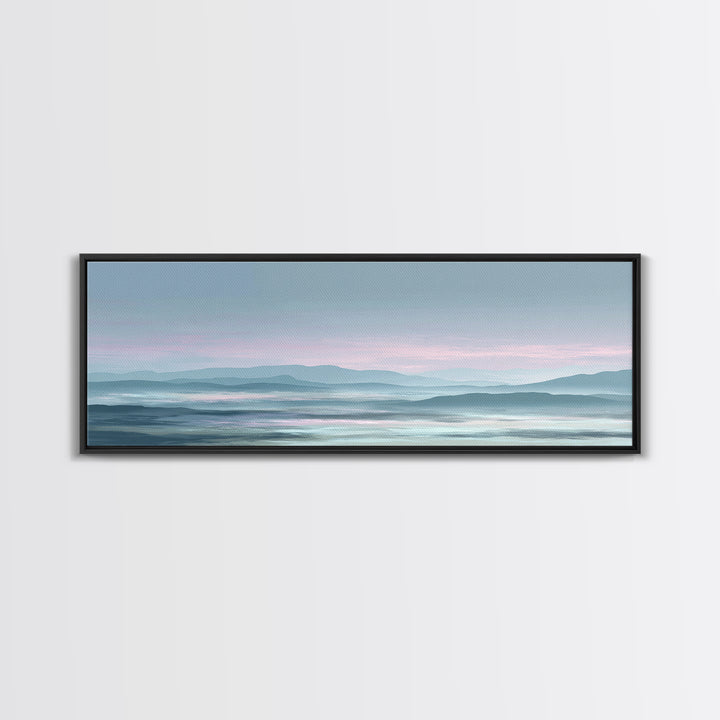 Soft Gradient Sunrise Canvas Print, Dental Office Art, Office Decor, Fine Art, Calm, Art Print, Room Decor, Textured Painting, DOA-3x1-36
