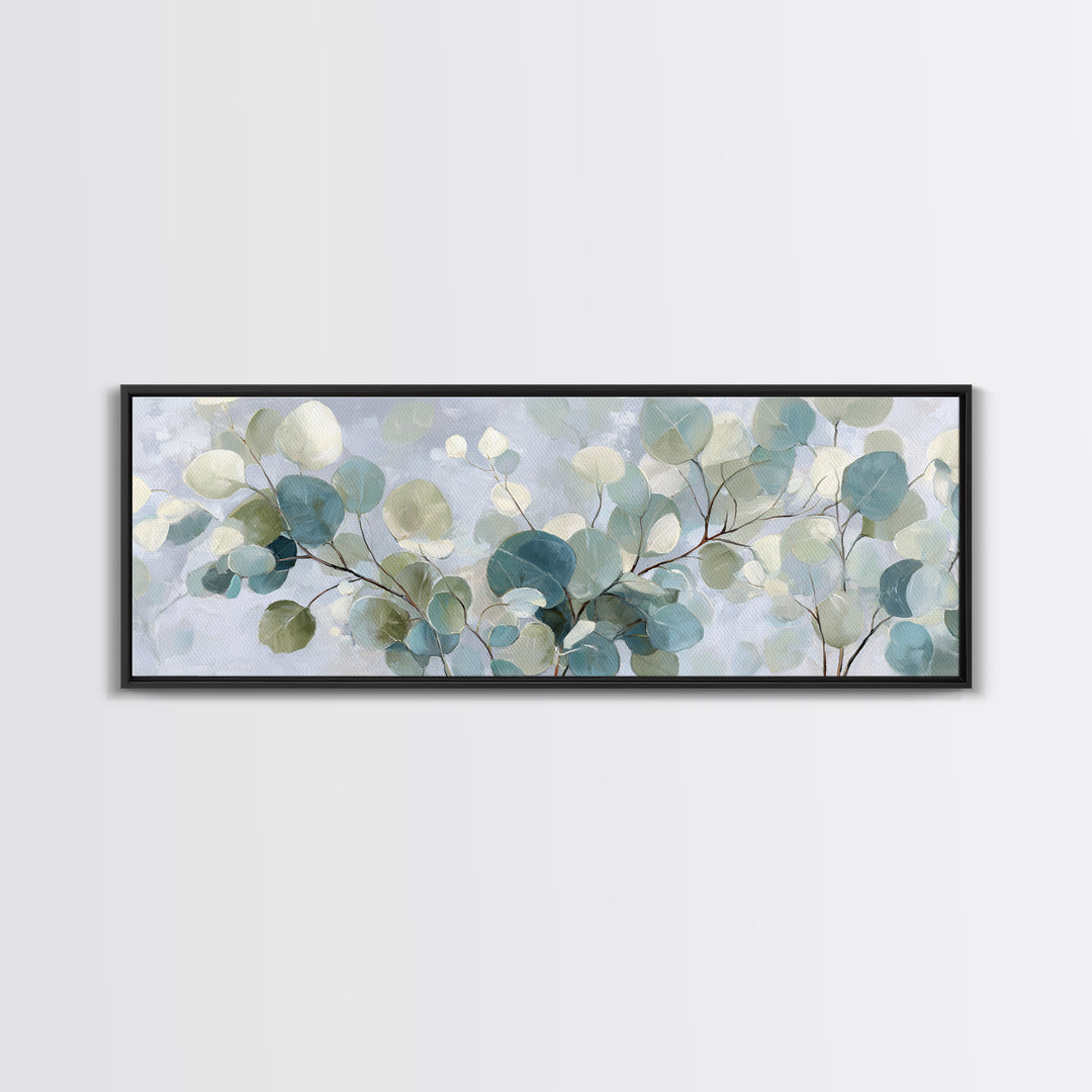 Soft Botanical Eucalyptus Print for Clean Atmosphere Canvas Print, Dental Office Art, Art Print, Office Decor, Fine Art, Calm, DOA-3x1-43