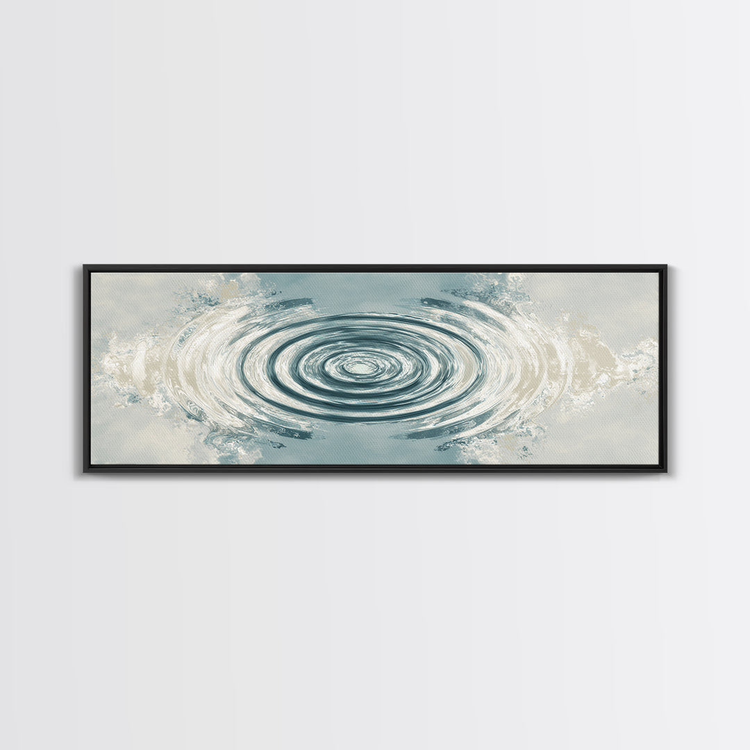 Abstract Water Ripple Pattern Framed Canvas Print, Dental Office Art, Unique Wall Art, Office Decor, Calm, Dental Assistant, DOA-3x1-53