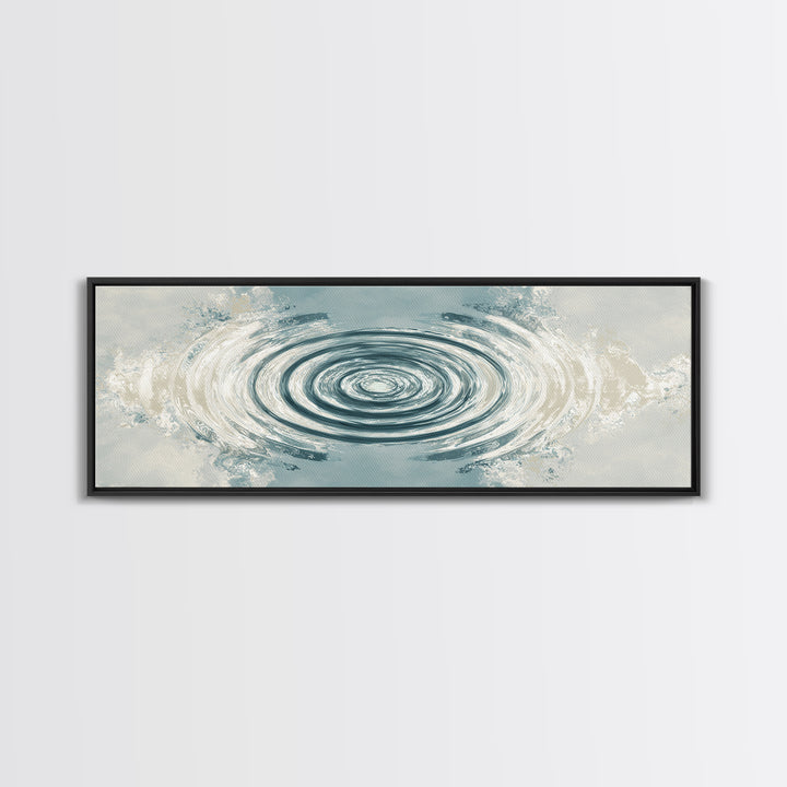 Abstract Water Ripple Pattern Framed Canvas Print, Dental Office Art, Unique Wall Art, Office Decor, Calm, Dental Assistant, DOA-3x1-53