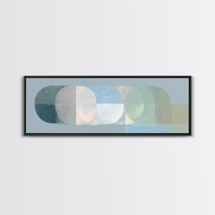 Simple Rainbow Pastel Shapes for Children Canvas Print, Dental Office Art, Room Decor Aesthetic, Office Decor, Abstract Art, DOA-3x1-61