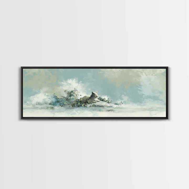 Cheerful Animal Dentist Themed Character Without Text Canvas Print, Dental Office Art, Motivational Poster, Office Decor, Calm, DOA-3x1-90