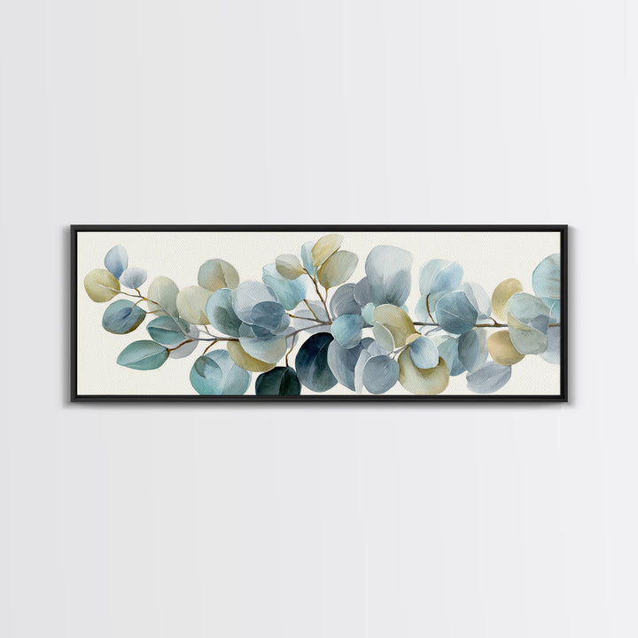 Soft Botanical Eucalyptus Print for Clean Atmosphere Canvas Print, Dental Office Art, Dental Decor, Office Decor, Calm, DOA-3x1-91