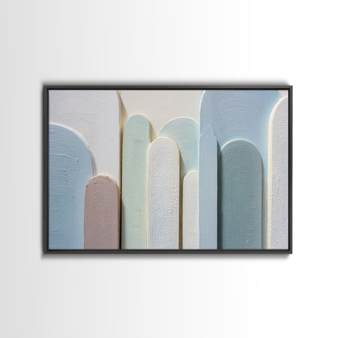 Light Scandinavian Abstract Arches Canvas Print, Dental Office Art, Decor, Office Decor, Abstract Art, Calm, Digital Artwork, DOA-3x2-21