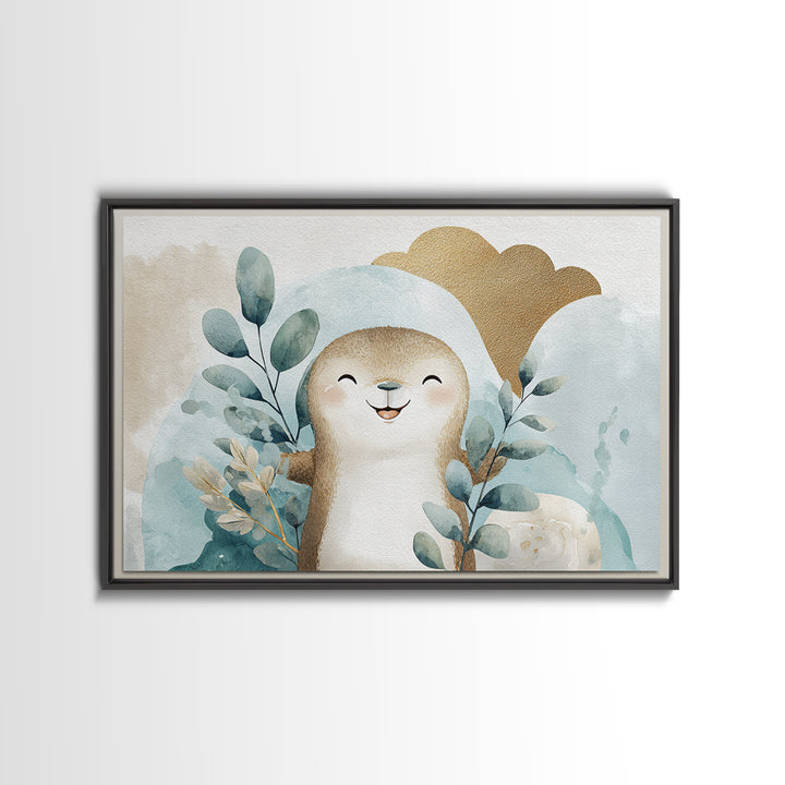 Cheerful Animal Dentist Themed Character Without Text Canvas Print, Dental Office Art, Digital Print, Office Decor, Calm, DOA-3x2-30