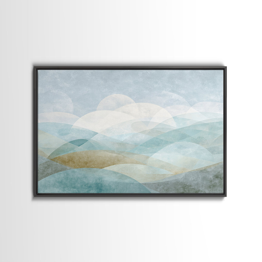 Clean Geometric Art Framed Canvas Print, Dental Office Art, Contemporary Art, Office Decor, Abstract Art, Calm, Dental Wall Art, DOA-3x2-36