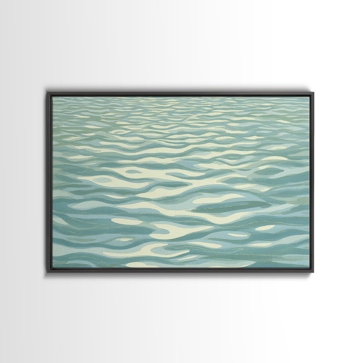 Abstract Water Ripple Pattern Framed Canvas Print, Dental Office Art, Unique Wall Art, Office Decor, Abstract Art, Calm, DOA-3x2-41