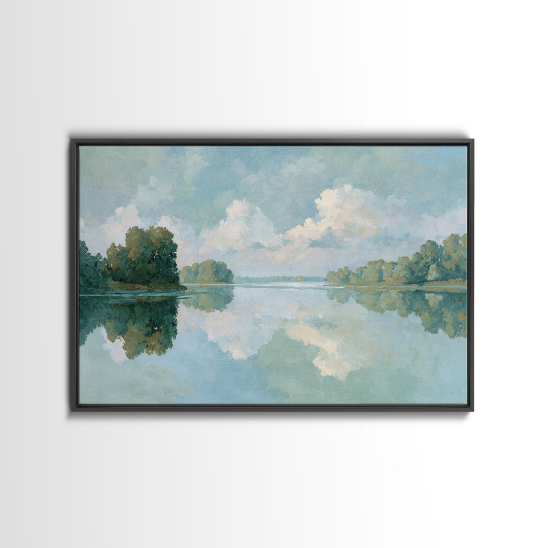 Sunlit Lake with Calming Reflections Canvas Print, Dental Office Art, Office Wall Art, Office Decor, Calm, Medical Decor, DOA-3x2-43