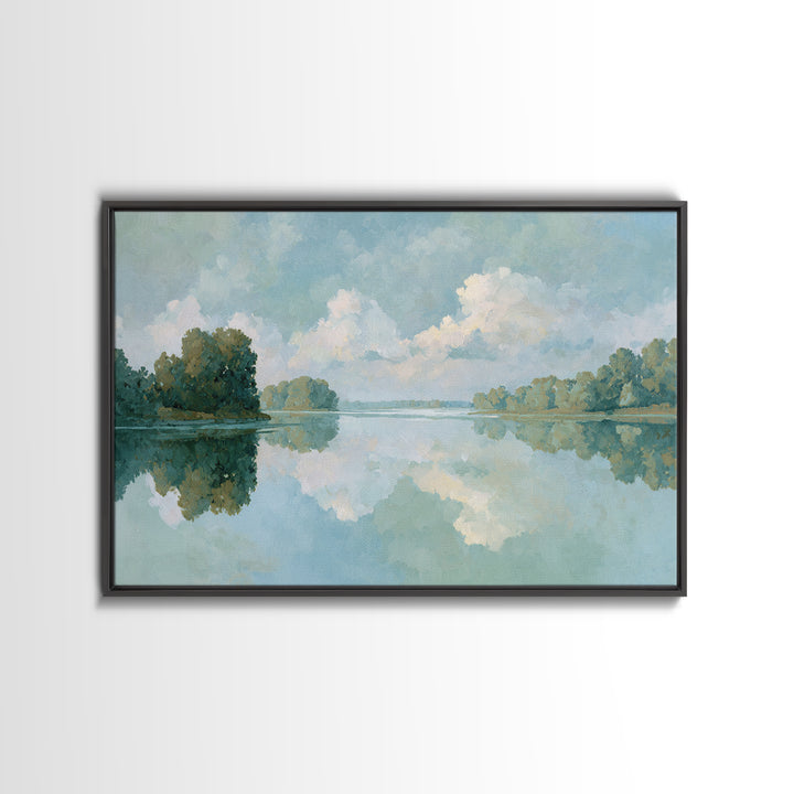 Sunlit Lake with Calming Reflections Canvas Print, Dental Office Art, Office Wall Art, Office Decor, Calm, Medical Decor, DOA-3x2-43