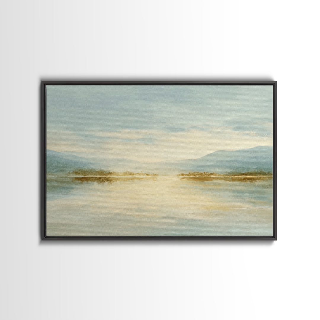 Sunlit Lake with Calming Reflections Canvas Print, Dental Office Art, Medical Office Decor, Office Decor, Fine Art, Calm, DOA-3x2-67