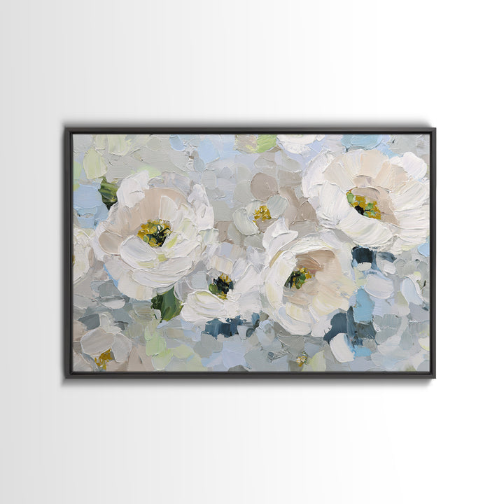 Sterile Modern Floral Painting Framed Canvas Print, Dental Office Art, Motivational Poster, Office Decor, Fine Art, Calm, DOA-3x2-87