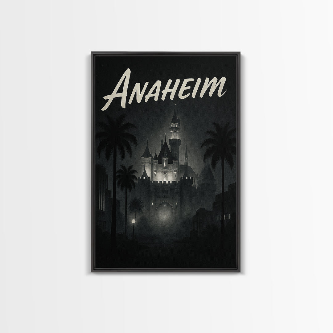 Anaheim Travel Poster, Canvas Print, Night Street Poster Art, Anaheim Wall Art, Travel Wall Decor, Modern Wall Decor, City Travel Prints