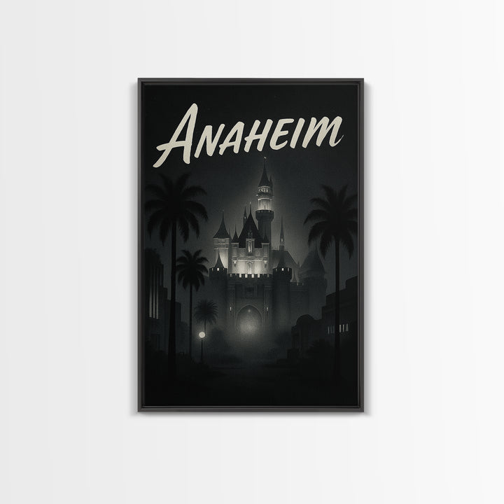 Anaheim Travel Poster, Canvas Print, Night Street Poster Art, Anaheim Wall Art, Travel Wall Decor, Modern Wall Decor, City Travel Prints