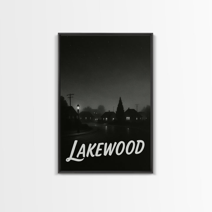 Lakewood Colorado Travel Poster, Canvas Print, Black And White Travel Art, Lakewood Art Print, Gift For Travelers, Travel Wall Art