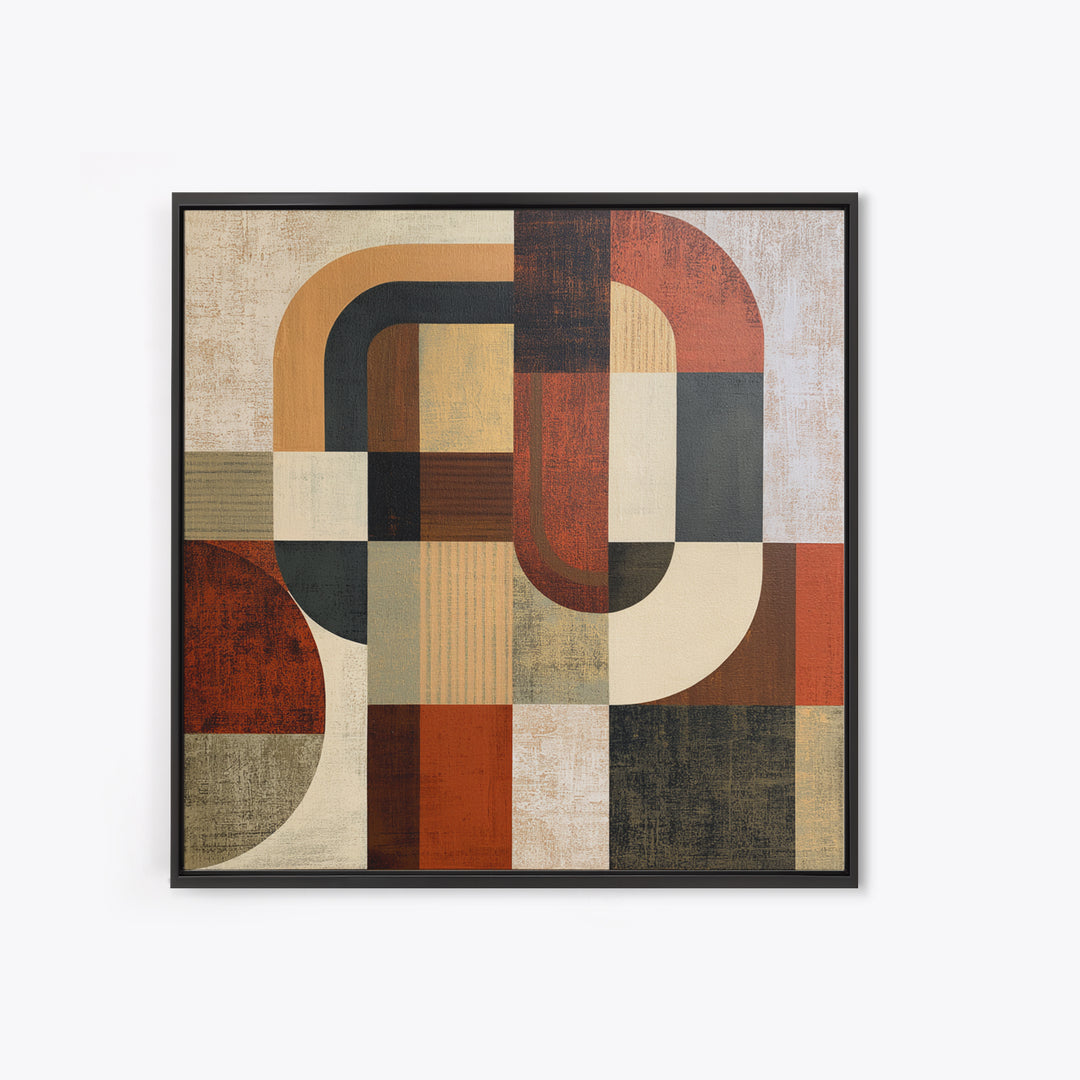 Abstract Composition in Appetite Friendly Warm Tones Canvas Print, Dining Room Art, Dining Room Wall Art, Dining Room Decor, DRA-1x1-100