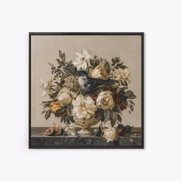 Classic Dutch Feast Arrangement Canvas Print, Dining Room Art, Digital Print, Dining Room Decor, Watercolor Art, Dining, DRA-1x1-19