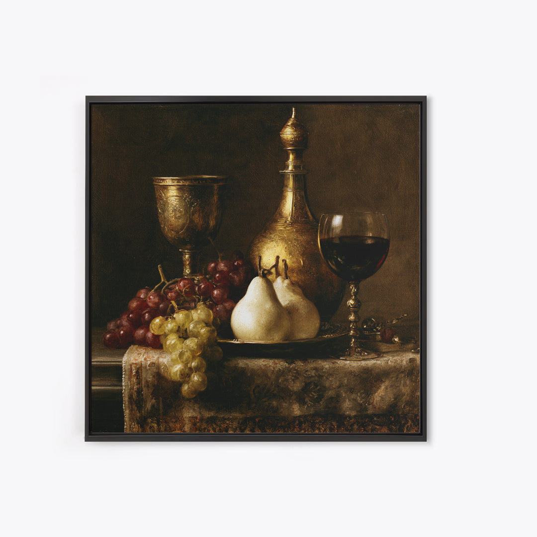 Classical Fruit Still Life Canvas Print, Dining Room Art, Kitchen Prints, Dining Room Decor, Fine Art, Dining, Art Print, DRA-1x1-25
