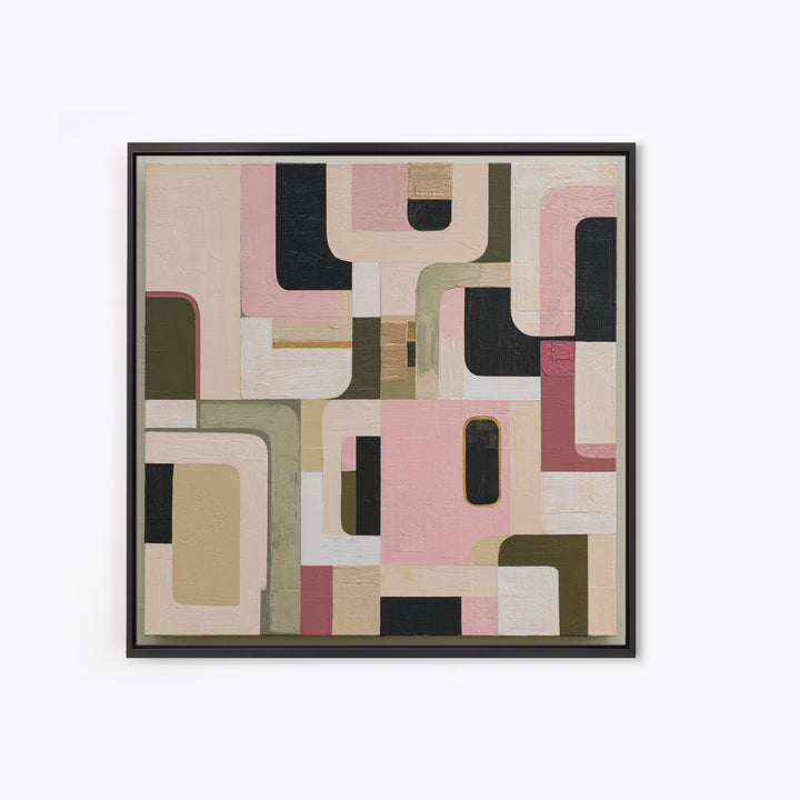 Abstract Composition in Appetite Friendly Warm Tones Canvas Print, Dining Room Art, Modern Wall Art, Dining Room Decor, Dining, DRA-1x1-52