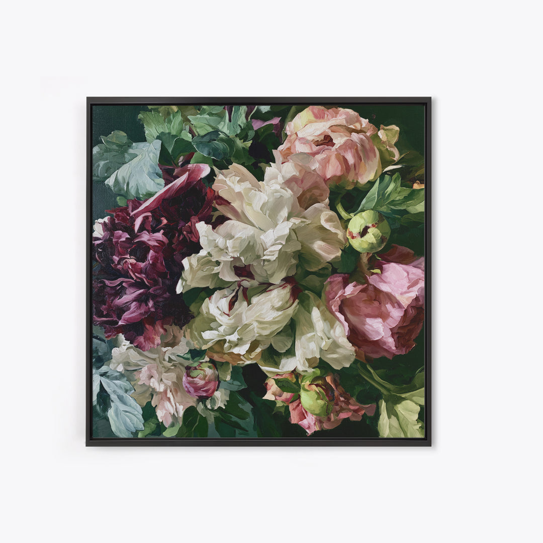 Large Floral Centerpiece Canvas Print, Dining Room Art, Wall Decor, Dining Room Decor, Fine Art, Dining, Contemporary Art, DRA-1x1-98