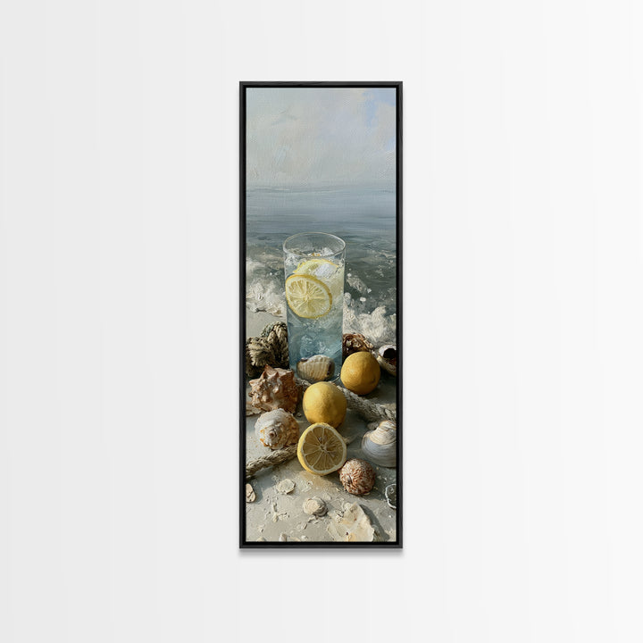 Shellfish and Lemon Still Life Canvas Print, Dining Room Art, Kitchen Decor, Dining Room Decor, Dining 400, Set of Prints, DRA-1x3-100