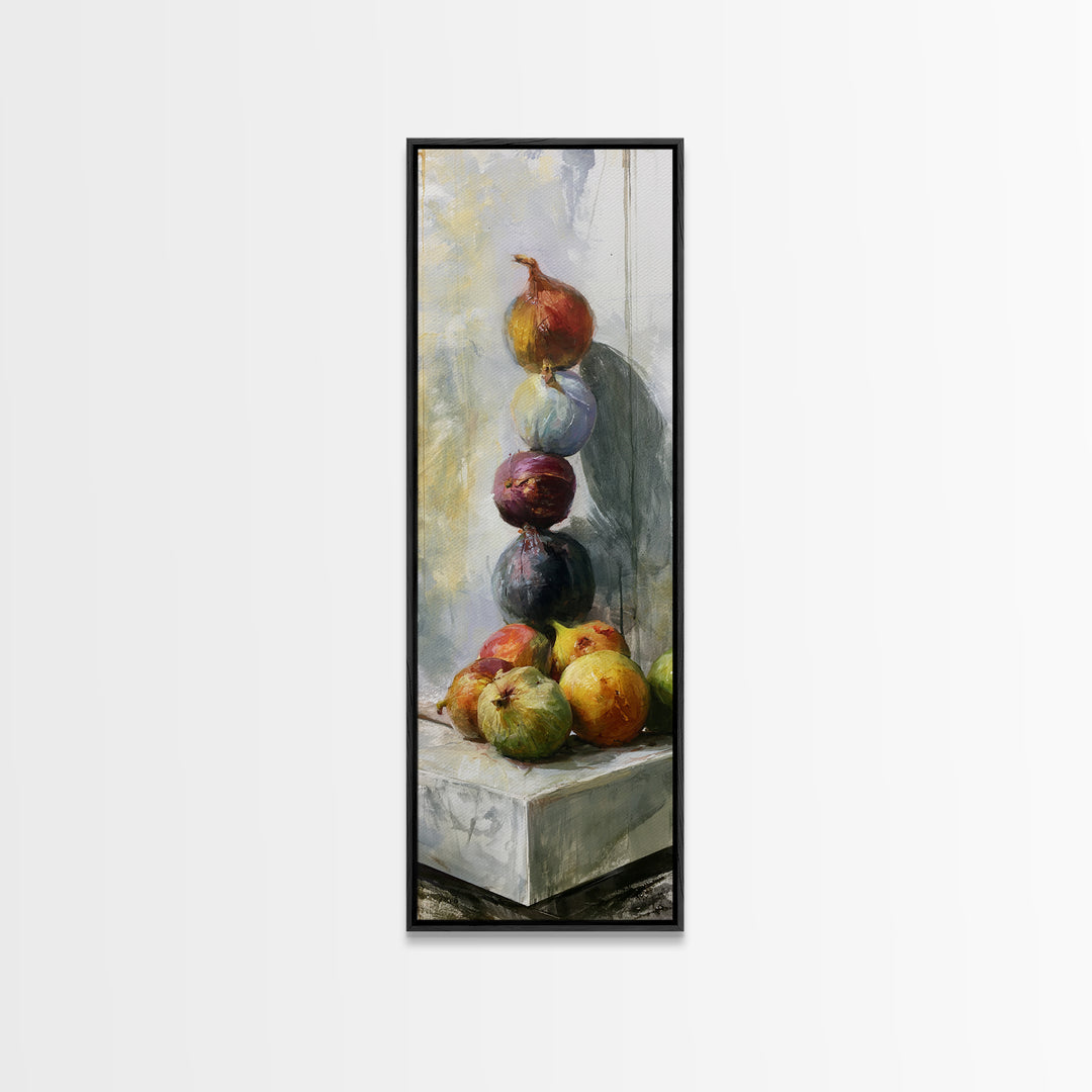 Figs on Marble Canvas Print, Dining Room Art, Bedroom Decor, Dining Room Decor, Dining 311, 3 Piece Wall Art, Set of Prints, DRA-1x3-11