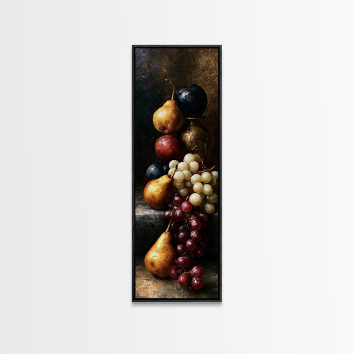 Classical Fruit Still Life Canvas Print, Dining Room Art, Trendy Wall Art, Dining Room Decor, Fine Art, Dining, DRA-1x3-13
