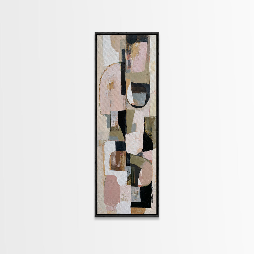Abstract Composition in Appetite Friendly Warm Tones Canvas Print, Dining Room Art, Room Decor, Dining Room Decor, Dining, DRA-1x3-40