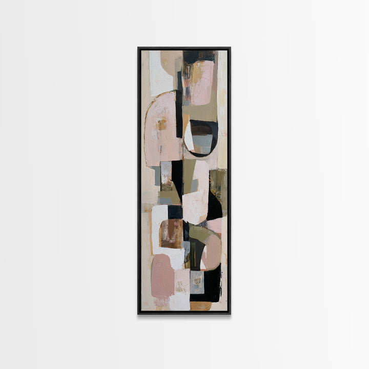 Abstract Composition in Appetite Friendly Warm Tones Canvas Print, Dining Room Art, Room Decor, Dining Room Decor, Dining, DRA-1x3-40