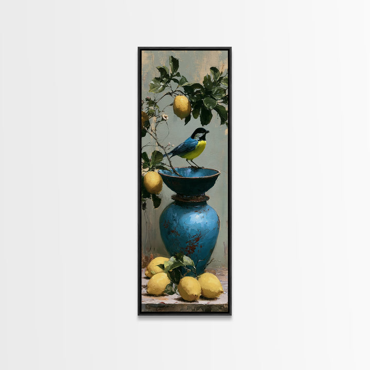 Italian Lemon Branch Canvas Print, Dining Room Art, Printable Art, Dining Room Decor, Watercolor Art, Dining, Coastal Wall Art, DRA-1x3-89