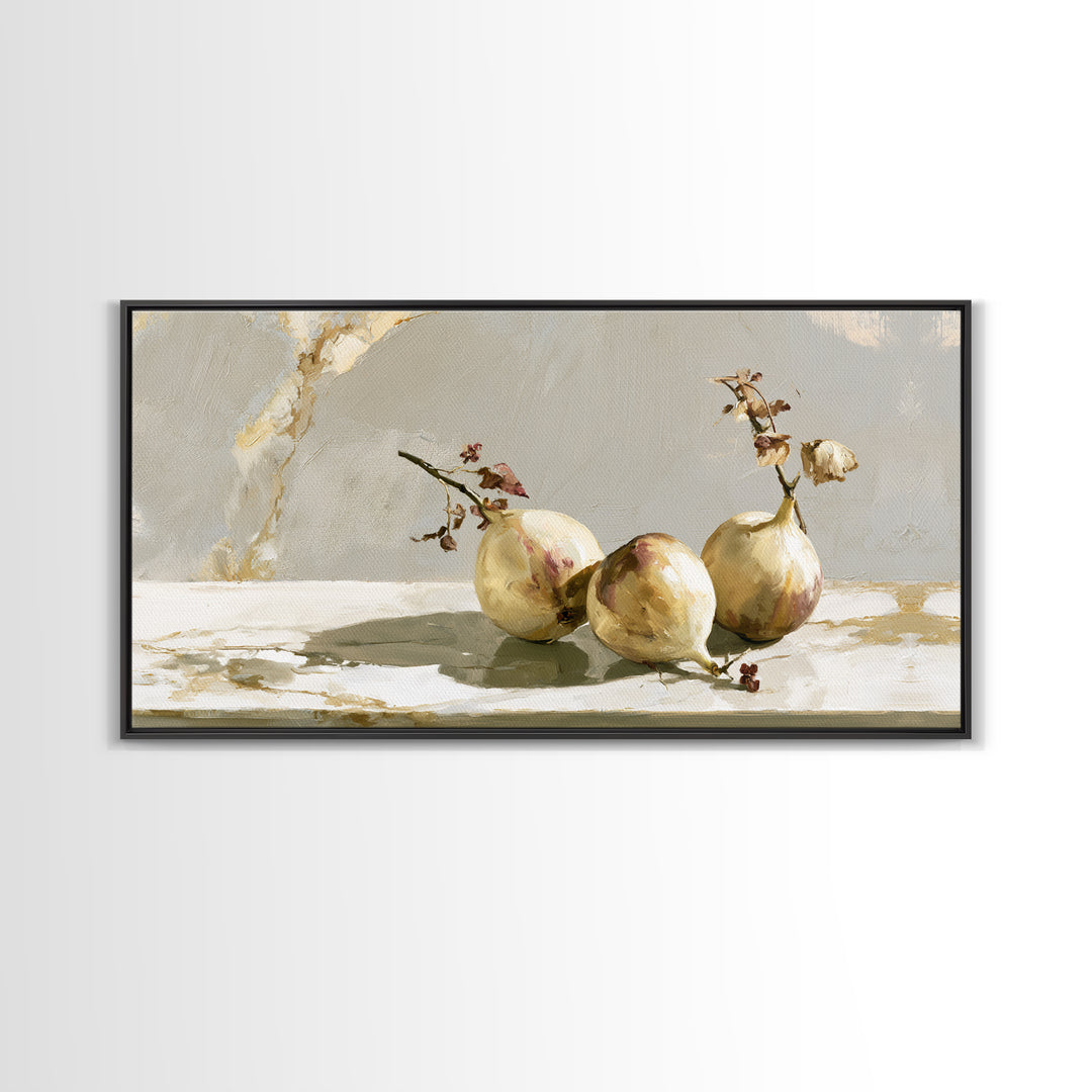 Figs on Marble Framed Canvas Print, Dining Room Art, Fall Decor, Dining Room Decor, Dining, Kitchen Art, Living Room Decor, DRA-2x1-43