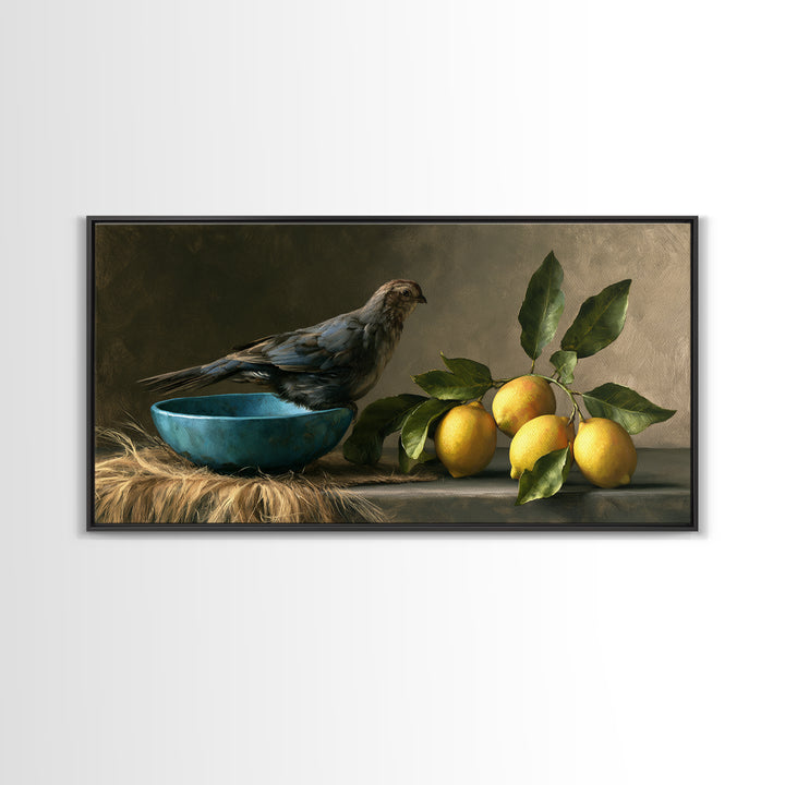 Italian Lemon Branch Canvas Print, Dining Room Art, Wall Art, Dining Room Decor, Watercolor Art, Dining, Printable Art, DRA-2x1-49