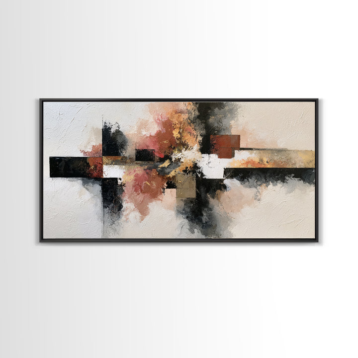 Abstract Composition in Appetite Friendly Warm Tones Canvas Print, Dining Room Art, Canvas Art, Dining Room Decor, Dining, DRA-2x1-72
