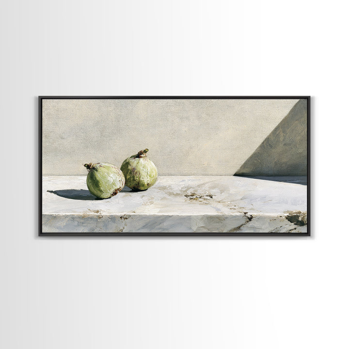 Figs on Marble Framed Canvas Print, Dining Room Art, Print, Dining Room Decor, Dining, Living Room Decor, Abstract Wall Art, DRA-2x1-91