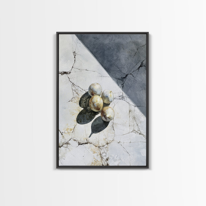 Figs on Marble Framed Canvas Print, Dining Room Art, Dining Room Wall Art, Dining Room Decor, Fine Art, Dining, DRA-2x3-55