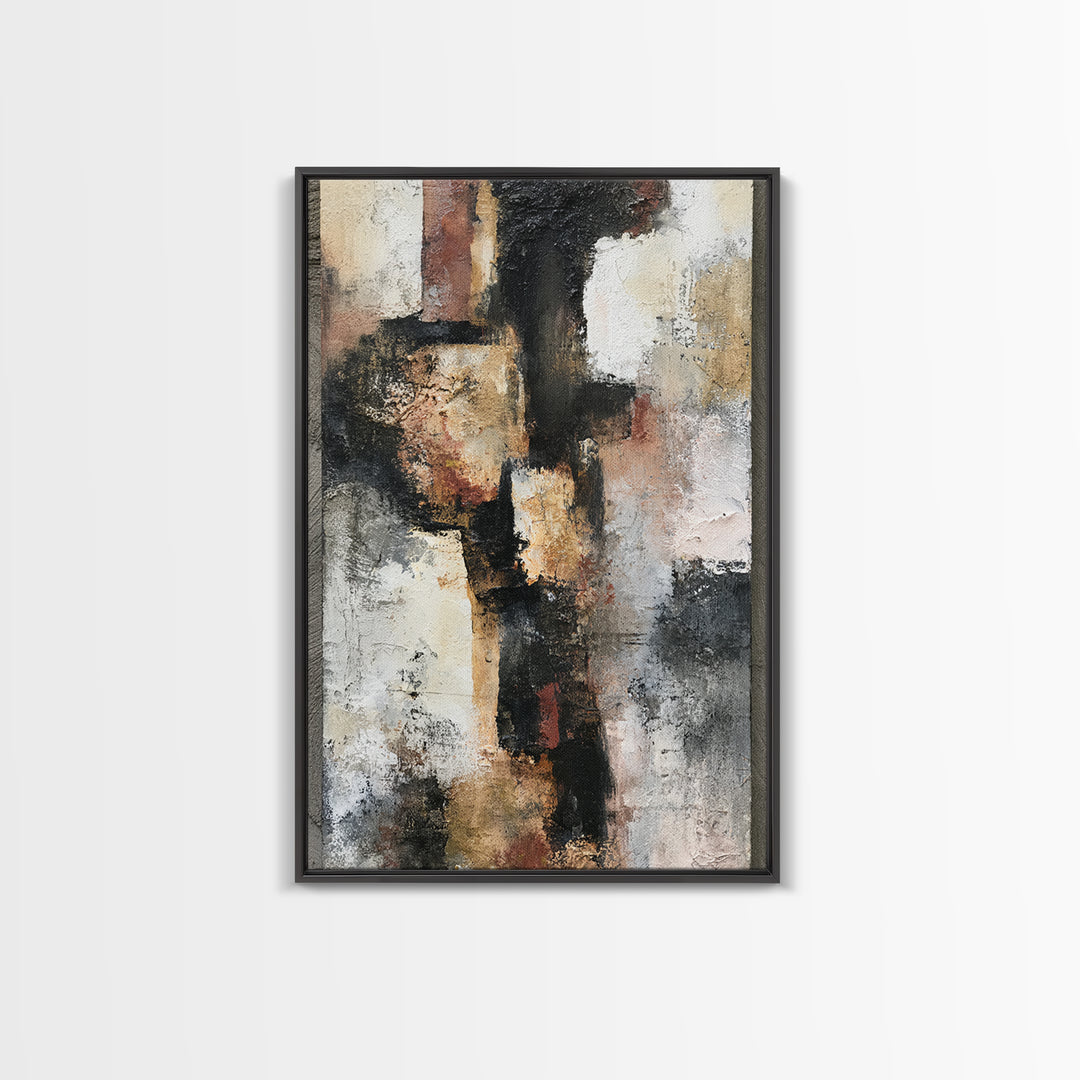 Abstract Composition in Appetite Friendly Warm Tones Canvas Print, Dining Room Art, Statement Artwork, Dining Room Decor, DRA-2x3-60