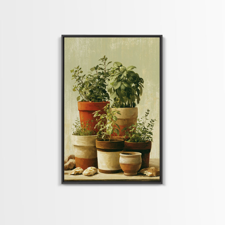 Modern Kitchen Herbs Canvas Print, Dining Room Art, Fall Decor, Dining Room Decor, Dining, Kitchen Art, Living Room Decor, DRA-2x3-65