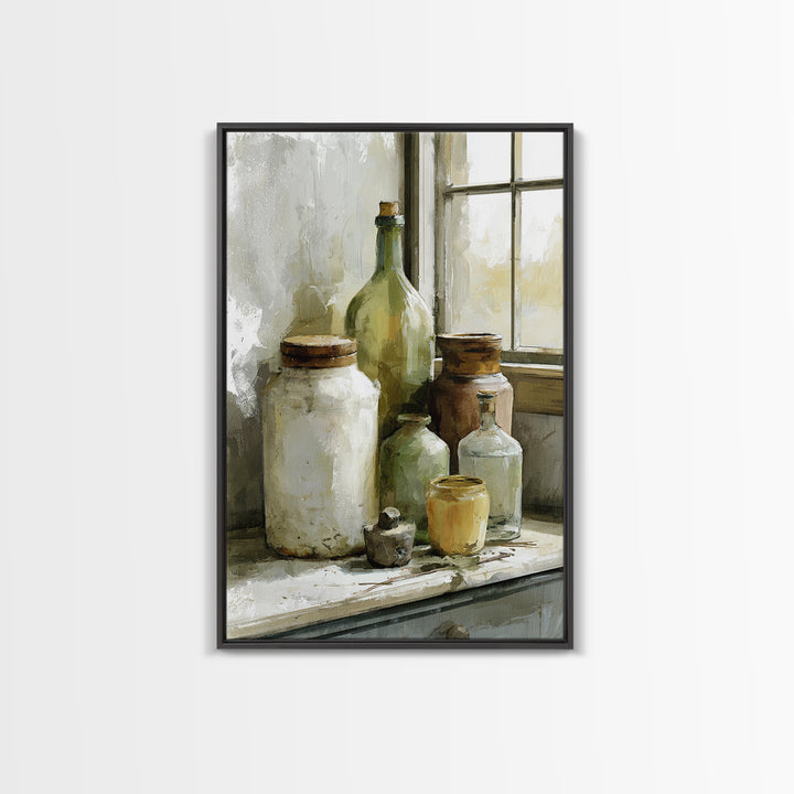 Sunlit Farmhouse Table Objects Without Room View Canvas Print, Dining Room Art, Printable Wall Art, Dining Room Decor, Dining, DRA-2x3-73