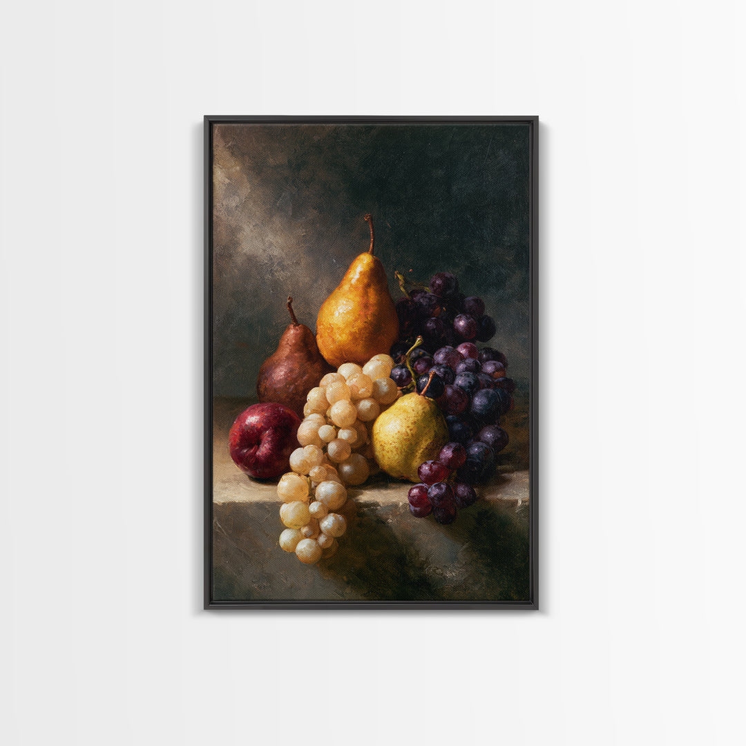 Classical Fruit Still Life Canvas Print, Dining Room Art, Canvas Wall Art, Dining Room Decor, Oil Painting, Dining, DRA-2x3-81