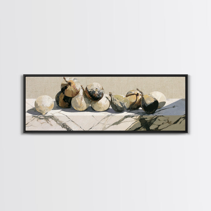 Figs on Marble Framed Canvas Print, Dining Room Art, Boho Decor, Dining Room Decor, Fine Art, Dining, Printable Wall Art, DRA-3x1-63