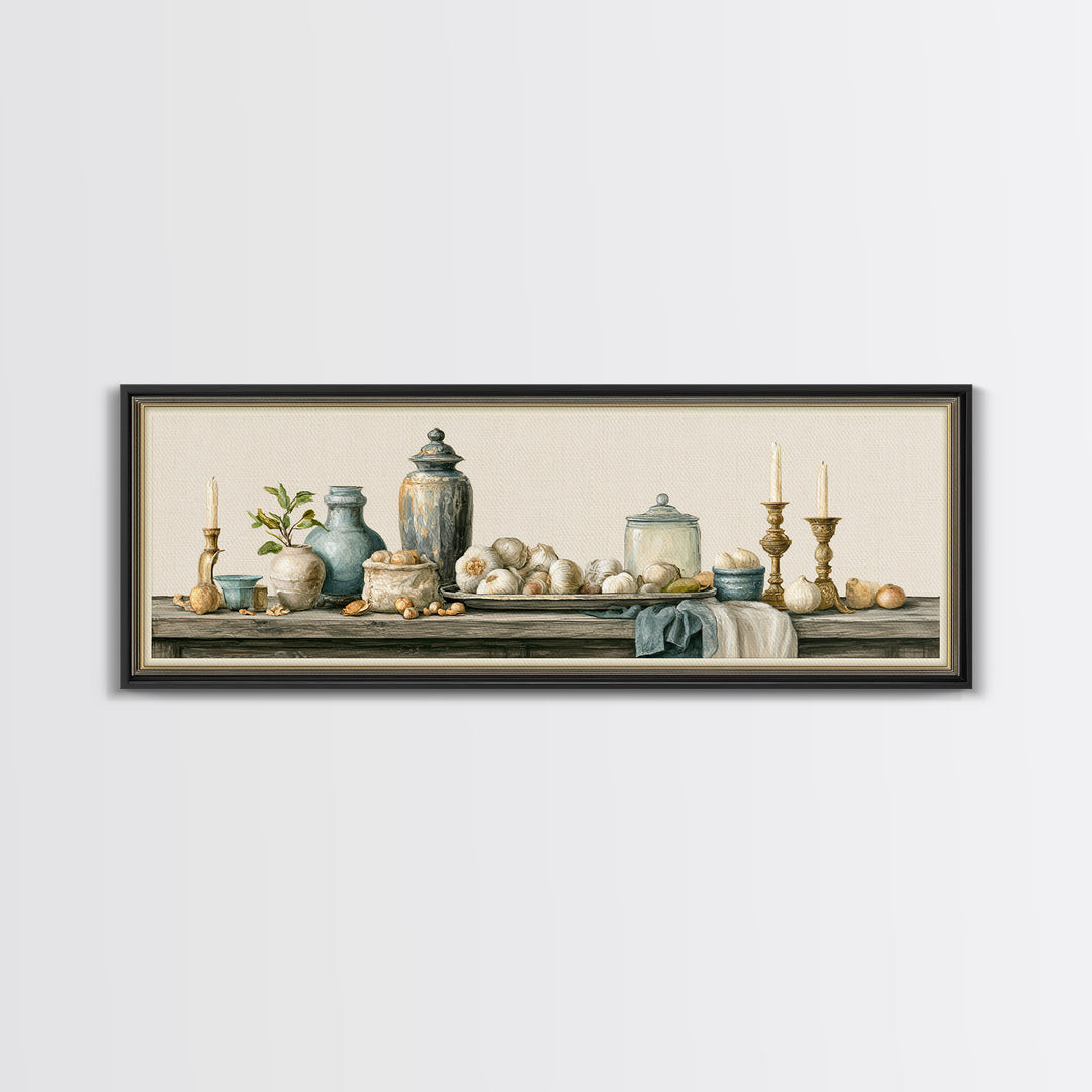 Classic Dutch Feast Arrangement Canvas Print, Dining Room Art, Fall Decor, Dining Room Decor, Fine Art, Dining, Kitchen Art, DRA-3x1-83