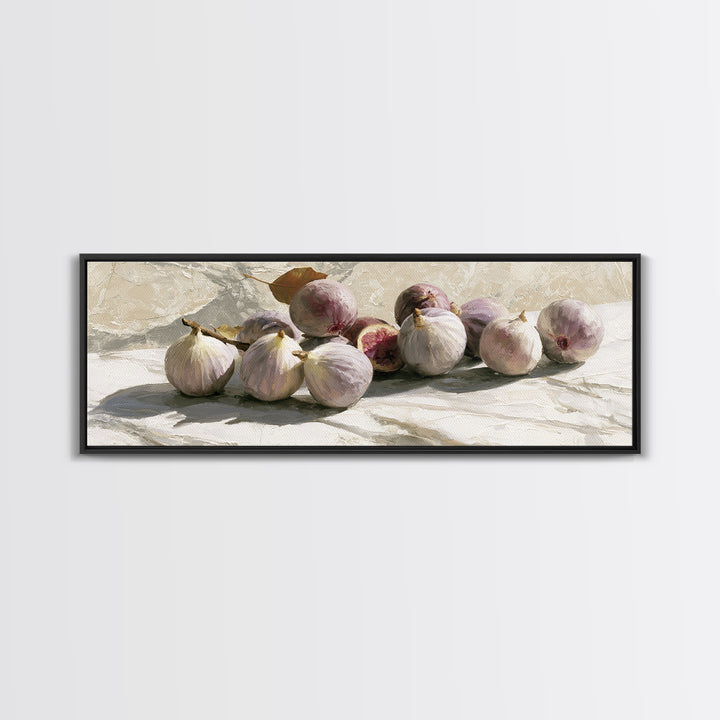 Figs on Marble Framed Canvas Print, Dining Room Art, Print, Dining Room Decor, Dining, Living Room Decor, Abstract Wall Art, DRA-3x1-87