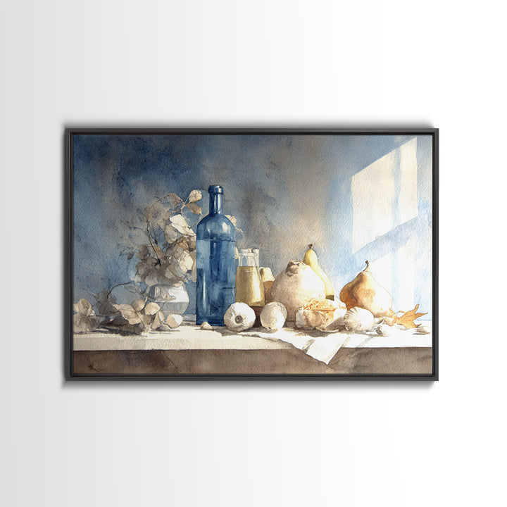 Elegant Oyster and Champagne Still Life Canvas Print, Dining Room Art, Kitchen Decor, Dining Room Decor, Fine Art, Dining, DRA-3x2-11