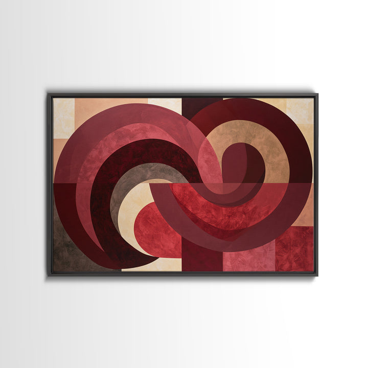 Abstract Red Wine Swirl Canvas Print, Dining Room Art, Print, Dining Room Decor, Abstract Art, Dining, Living Room Decor, DRA-3x2-22