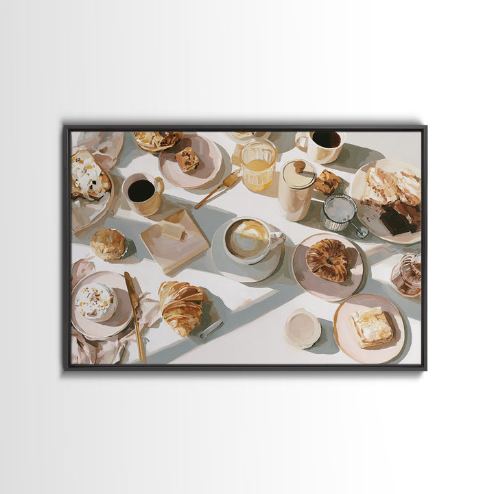 Coffee and Pastry Scene for Breakfast Nook Canvas Print, Dining Room Art, Canvas Art, Dining Room Decor, Fine Art, Dining, DRA-3x2-42