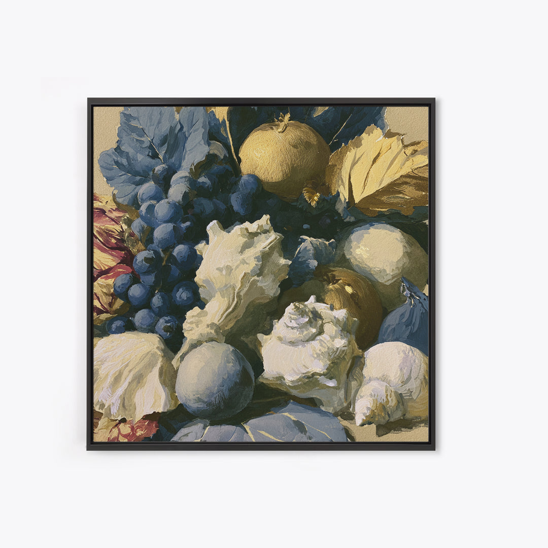 Bold Maximalist Still Life Framed Canvas Print, Eclectic Art, Digital Print, Living Room Decor, Eclectic, Fine Art Print, ECL-1x1-27